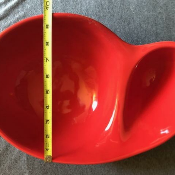 Caliente Ceramic Red Chip & Dip Bowl - Picture 2 of 9